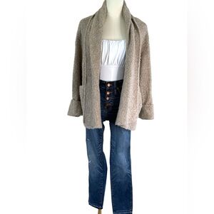 Beige Abercrombie Boucle Cardigan Sweater XXS/XS